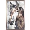 Art Marketing Stallion - Quadro da parete incorniciato su tela, 79 cm x 49 cm (altezza x larghezza x altezza).