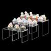 CECOLIC 2 Set Espositore Alzata in Acrilico Trasparente, Espositore Alzata in Acrilico per Pops Figure, Gioielli, Caramelle, Cupcake, Dessert (12,7 x 15,2 x 17,8 cm)
