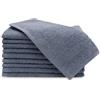 ZOLLNER 10 asciugamani per ospiti - piccole lavette morbide in 30x50 cm - lavabili a 60°C - cotone - grigio - qualità alberghiera - certificat - Oeko Tex®