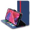 ebestStar - Cover per Oppo A54 5G, A74 5G, Custodia Libro Protezione Portafoglio, Pelle PU Porta Carte, Blu scuro/Rosso