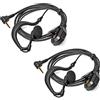 HYSHIKRA Auricolare Walkie Talkie a 1 pin da 2,5 mm a forma di G compatibile per Motorola TLKR T60 T61 T62 T81 T80 T82 Extreme Hunter HYT TC-320 Radio (2 pezzi)