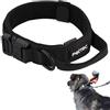 Pet Tec PetTec Collare Regolabile per Cani di Taglia Media - Nylon D200 Imbottito in Neoprene - con Manico, Anello a D e Fibbia Metallica a Sgancio Rapido - Resistente al Maltempo e allo Sporco - 43-52cm