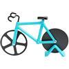 KUONIIY Tagliapizza Bicicletta, Rotelle Tagliapizza, Rotelle da Taglio in Acciaio Inox, con supporto (Azzurro, 19 cm * 12 cm * 4 cm)