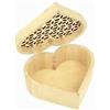 Artemio - Scatola Cuore Traforato, Legno, Beige, 16 x 14 x 7 cm