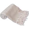 Bersuse 100% Cotone - Hierapolis Asciugamano Turco Telo Mare con Design Diamante - Beige