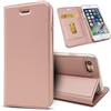 Copmob Cover per iPhone 8, custodia per iPhone 7, ultra sottile in pelle PU di alta qualità, con aletta a portafoglio, antiurto in TPU, protezione completa, con chiusura magnetica, colore: rosa