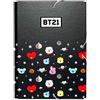 Grupo Erik Cartellina Portadocumenti A4 BT21 - Cartella Portadocumenti Rigida Espandibile a 3 Lembi con Elastico in Cartone | Cancelleria Scuola, BTS Gadget