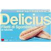 Delicius Scatola di Filetti di Sgombro al Naturale, 125g (10 pezzi)