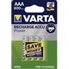 VARTA Batterie ricaricabili ministilo 1,2V VARTA AAA 800mAh (4 pezzi)