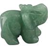 FTVOGUE Elefante in pietra naturale, giada, intagliato, portafortuna decorazione per casa, 3,8 cm