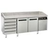 Banco Frigo Pizzeria 2 Porte Piano Granito + 5 Cassetti Neutri