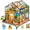 Rolife - Kit per casa delle bambole in miniatura fai da te, scala 1:24, con serra in legno e mobili in miniature, per donne, bambine, bambini, regalo per compleanno, Natale e San Valentino