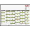 Brunnen 1070142002 - Calendario da tavolo, formato A4, modello 701 42, 1 pagina = 6 mesi, laminato su cartone con margine nero, calendario 2022