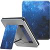 MoKo Custodia Compatibile con Kindle Paperwhite 11ª Gen. 2021 e 2022, Schermo da 6,8, Magnete Riattivazione e Standby, con Supporto, Cinturino da Presa e Fessure da Tesserini, Cielo Stellato Blu