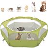 Pawaboo Recinto per Animali Domestici, Box per Animali Piccoli, Tenda per Gatti Cani Cuccioli, Portatile Gabbia, Recinzione in Tessuto Oxford e a Rete, Resistente e Pieghevole, Avocado Verde