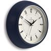 Jones Clocks® Ketchup Orologio a parete | Orologio retrò rotondo da diner | 25cm | Blu indaco | Ideale per cucina, soggiorno, ufficio o camera da letto | Numeri facili da leggere