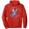 Disney Lilo & Stitch I Don't Do Mornings Distressed Stitch Felpa con Cappuccio
