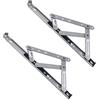 Tiberham - Cerniera per finestra, 2 pezzi, per finestre profilate in uPVC o alluminio, lunghezza cerniera: 31 cm, altezza pila: 1,5 cm (lato appeso)