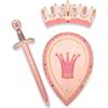 Liontouch - Spada, Scudo e Corona da Regina Rosa per Ragazze - età 3-8 Anni | Set Medievale in Gommapiuma Durevole per Giochi di Ruolo | Armi Sicure Accessori per Gioco, Travestimenti, Costumi Regali