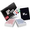 LM$ Carte da poker in plastica 4 Colori con Cut Card inclusa - [2 x] mazzi da 54 carte - Confezione doppia - carte da gioco professionali plastificate impermeabili - qualità da casinò