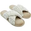 Sleepdown Pantofole da donna in pelliccia sintetica super morbida, Naturale, 36/37 EU