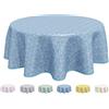 Home Direct Tovaglia in Tela Cerata plastificata,Tovaglia da Tavola in PVC, Rotonda 160cm Blu grigio