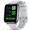 AGPTEK Smartwatch Orologio Fitness, Activity Tracker Sportivo, Contapassi, Controllo Musica, Notifiche Messaggi, Cardiofrequenzimetro da Polso, IP68, Smart Watch per Android iOS (Argenteo)