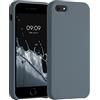 kwmobile Custodia Compatibile con Apple iPhone SE (1.Gen 2016) / iPhone 5 / iPhone 5S Cover - Back Case per Smartphone in Silicone TPU - Protezione Gommata - ardesia scuro