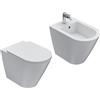 Ceramica Globo - Forty3 Wc + bidet + coprivaso soft filomuro 57cm - FO004+FO009+FOR20