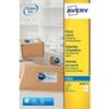 AVERY Etichette bianche per pacchi AVERY QuickDRY™ 99,1x139 mm - 4 et/foglio - stampanti inkjet - cf. 25 fogli J8169-25