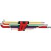 KS Tools 151.4430 Set chiavi maschio con testa a sfera ad esagono incassato, piegata a 108°, 9 pz pollici