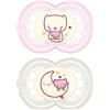 MAM Baby MAM SUCCHIETTO ORIGINAL NIGHT 6+ MESI SILICONE FEMMINA 2 PEZZI