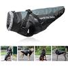OCSOSO Cappotto per cani reversibile impermeabile riflettente giacca in peluche con imbracatura staccabile e collare in pelliccia piegata,comodo per il freddo per cani di taglia media e grande 2XL-6XL