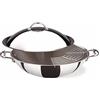 Lagostina Accademia Lagofusion Wok con Griglia, Adatto all'Induzione, Acciaio Inox 18/10, Grigio, 36 cm