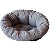 Ferplast Cuscino per Cuccia Cane SOFA' 8, in Cotone, Materassino Cuscino Imbottito per Lettino per Cani da Interno, Ricambio per Cesta in Plastica Cani, 85 x 62 x h 28,5 cm, Tortora