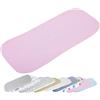 Vizaro - LENZUOLO SOTTO con ANGOLI per MATERASSINO PASSEGGINO Bimbo 70-80x30-35cm - 100% PURO COTONE - Premium UE senza sostanze nocive - C. Rosa E Bianco