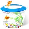 Petopedia Pet Living - Serbatoio per pesci rossi e acquari, set completo per bambini, per pesci rossi, con ghiaia, piante ornamentali (blu)