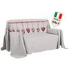 Biancheria&Casa Copridivano arreda Tutto con Cuore Appeso Shabby Gran foular Made in Italy : Colore - Rosso, Misura - cm 250x290