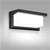 MICUTU Applique Esterno LED, 18W IP65 Impermeabile Moderno Lampade Esterno, Luci da Esterno Parete, per Balcone, Terrazzo Corridoio, Giardino, Decorazioni Esterne Luce (Bianco Freddo)