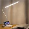 MAYTHANK Lampada da lettura Batteria Ricaricabile 2000mAh, LED lampada da scrivania Senza Fili,Touch Control 3 Colori , 6 Luminosità Regolabili, lampada da tavolo per Libri di Studio