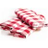 texpot tovaglioli rustica a quadretti 40 x 40 cm 6 pezzi Rosso E Bianco A Scacchi 20 mm a quadretti 100% cotone stile country