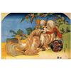 ArtPlaza Hokusai Katsushika Tschin-The Pet Dog Pannello Decorativo, Legno, Multicolore, 90x60 cm