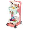 B. toys - Carrello dei Giocattoli Shop & Glow - Peluche e Libri - Carrello Musicale - 25 Pezzi di Cibo da Gioco - Libro a schede educativo - Orsacchiotto - 2 Anni +