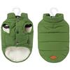 meioro Giacca calda per cani Giacca accogliente per cani Cappotto invernale con pelliccia Vestiti per cani Caldi Canottiera per cani (XL, verde)
