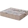 Compactor Rivoli Custodia Sottoletto Per Scarpe piatta, 12 Scomparti, Polipropilene e EVA, Marrone/Bianco, 76 x 60 x H. 15 cm, RAN4481B