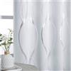 PONY DANCE Tende per soggiorno - Tende oscuranti isolanti luce termica, motivo argento, con occhielli, tendaggi per finestre, anti UV, 140 x 220 cm, grigio bianco, 2 pannelli