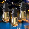 GlobaLink Catena Luminosa Esterno LED Collegabili, S14 Luci 16M/53FT con 15+1 Lampadine Infrangibili, IP65 Impermeabili Gazebo per Giardino Terrazza Partito-Bianco Caldo
