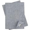 Linen & Cotton Set di 2 Tovagliette da Tavola in Tessuto Lavabile con Orlo a Giorno Scandi -100% Lino, Grigio (30 x 44 cm, 2 Pezzi) Rettangolari Eleganti per Tavolo da Pranzo Tavolini Cucina Colazione
