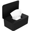 TaimeiMao Scatola Portaoggetti,Porta Scatola Dispenser,Contenitore per Salviette Umidificate con Coperchio Antipolvere,Tovagliolo Scatola,Scatola Porta salviette umidificate (nero)