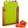 PREMIER Housewares Set di 4 Taglieri, Supporto in Legno